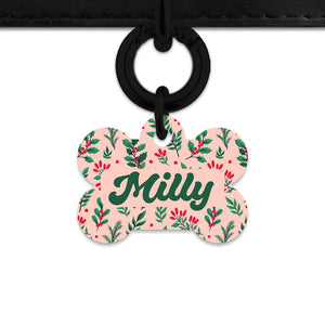 Bailey & Bone Pet ID Tag Christmas Florals Dog Tag