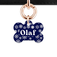 Bailey & Bone Pet ID Tag Snowflakes Dog Tag