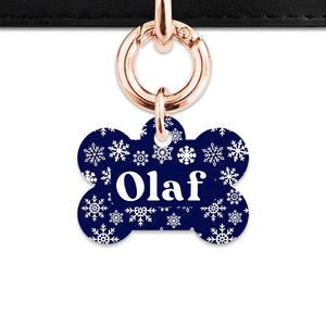 Bailey & Bone Pet ID Tag Snowflakes Dog Tag