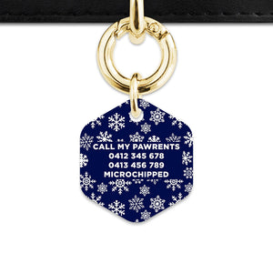 Bailey & Bone Pet ID Tag Snowflakes Dog Tag