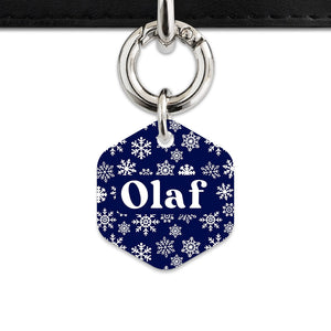 Bailey & Bone Pet ID Tag Snowflakes Dog Tag