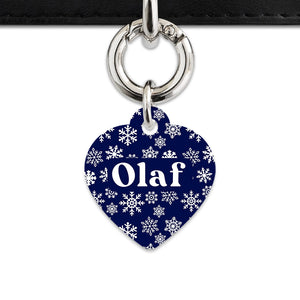 Bailey & Bone Pet ID Tag Snowflakes Dog Tag