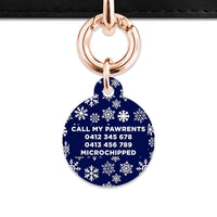 Bailey & Bone Pet ID Tag Snowflakes Dog Tag