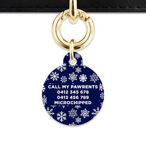 Bailey & Bone Pet ID Tag Snowflakes Dog Tag