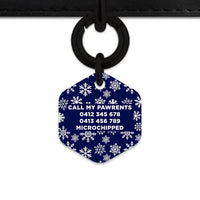 Bailey & Bone Pet ID Tag Snowflakes Dog Tag