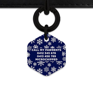 Bailey & Bone Pet ID Tag Snowflakes Dog Tag