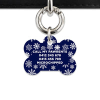 Bailey & Bone Pet ID Tag Snowflakes Dog Tag