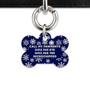 Bailey & Bone Pet ID Tag Snowflakes Dog Tag