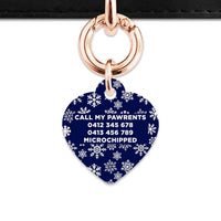 Bailey & Bone Pet ID Tag Snowflakes Dog Tag