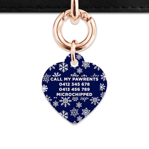 Bailey & Bone Pet ID Tag Snowflakes Dog Tag