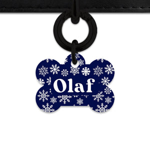 Bailey & Bone Pet ID Tag Snowflakes Dog Tag