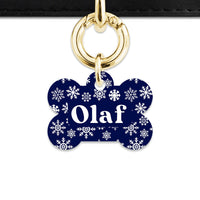 Bailey & Bone Pet ID Tag Snowflakes Dog Tag