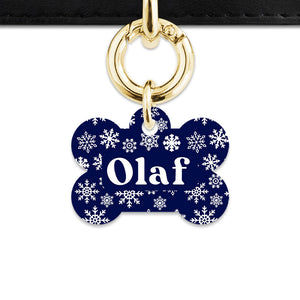 Bailey & Bone Pet ID Tag Snowflakes Dog Tag