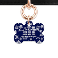 Bailey & Bone Pet ID Tag Snowflakes Dog Tag
