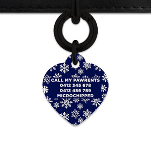 Bailey & Bone Pet ID Tag Snowflakes Dog Tag