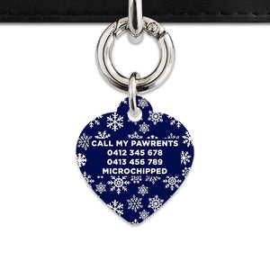 Bailey & Bone Pet ID Tag Snowflakes Dog Tag