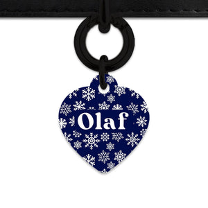 Bailey & Bone Pet ID Tag Snowflakes Dog Tag