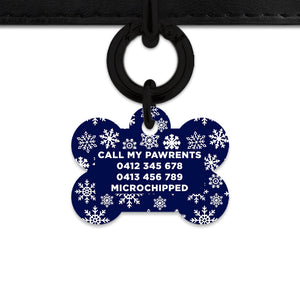 Bailey & Bone Pet ID Tag Snowflakes Dog Tag