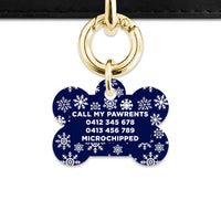 Bailey & Bone Pet ID Tag Snowflakes Dog Tag