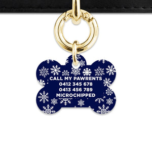 Bailey & Bone Pet ID Tag Snowflakes Dog Tag