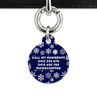 Bailey & Bone Pet ID Tag Snowflakes Dog Tag