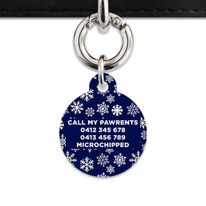 Bailey & Bone Pet ID Tag Snowflakes Dog Tag