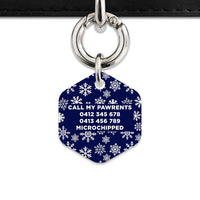 Bailey & Bone Pet ID Tag Snowflakes Dog Tag