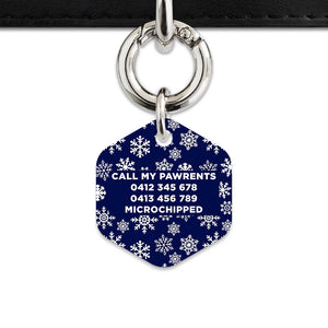 Bailey & Bone Pet ID Tag Snowflakes Dog Tag