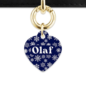 Bailey & Bone Pet ID Tag Snowflakes Dog Tag
