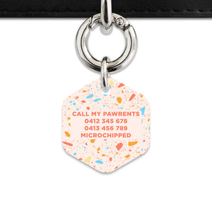Bailey & Bone Pet ID Tag Summer Terrazzo Pet Tag