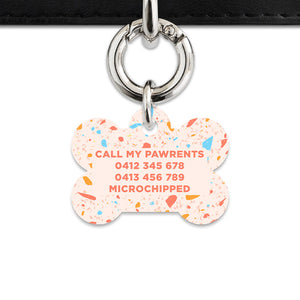Bailey & Bone Pet ID Tag Summer Terrazzo Pet Tag