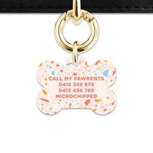 Bailey & Bone Pet ID Tag Summer Terrazzo Pet Tag