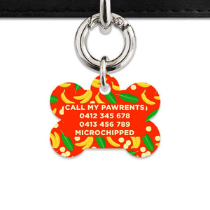Bailey&Bone Pet Tag Bananas Pattern Pet Tag