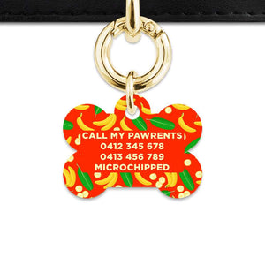Bailey&Bone Pet Tag Bananas Pattern Pet Tag