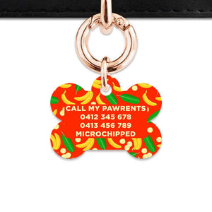 Bailey&Bone Pet Tag Bananas Pattern Pet Tag