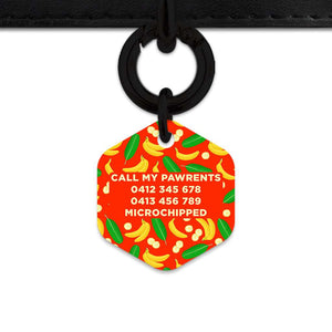 Bailey&Bone Pet Tag Bananas Pattern Pet Tag