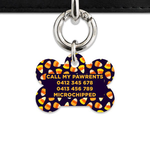 Bailey & Bone Pet Tag Candy Corn Pattern Pet Tag