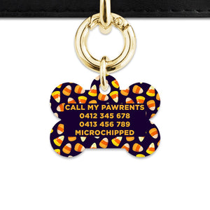 Bailey & Bone Pet Tag Candy Corn Pattern Pet Tag