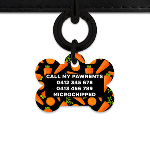 Bailey & Bone Pet Tag Carrots Pattern Pet Tag