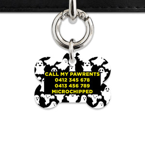 Bailey & Bone Pet Tag Ghost Pattern Pet Tag