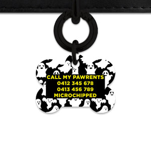 Bailey & Bone Pet Tag Ghost Pattern Pet Tag