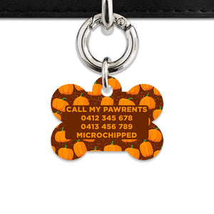 Bailey & Bone Pet Tag Pumpkin Pattern Pet Tag