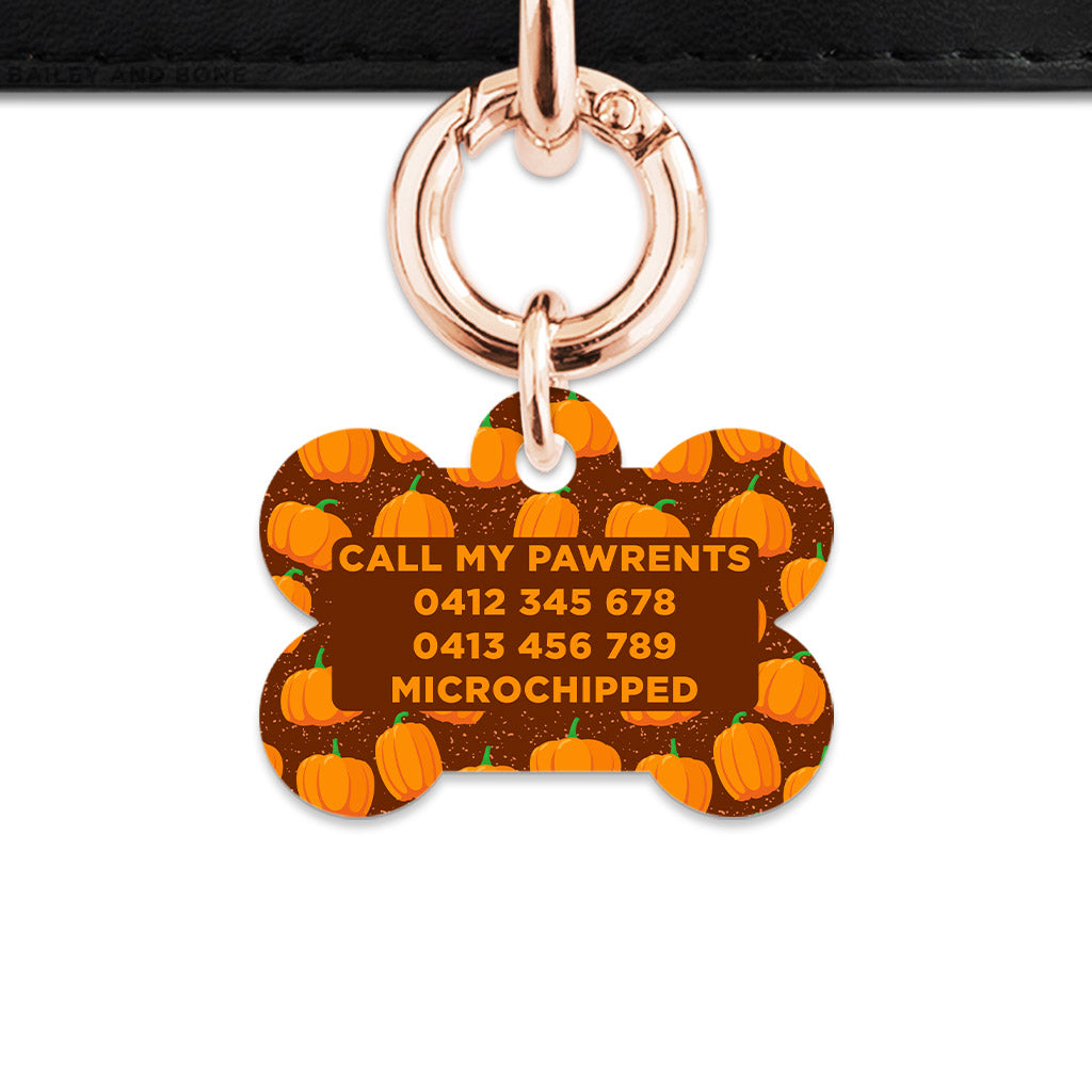 Pumpkin Pattern Pet ID Tag