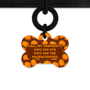 Bailey & Bone Pet Tag Pumpkin Pattern Pet Tag