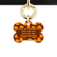 Bailey & Bone Pet Tag Pumpkin Pattern Pet Tag