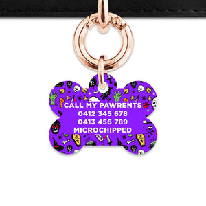 Bailey & Bone Pet Tag Spooky Halloween Pattern Pet Tag