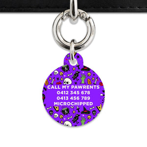 Bailey & Bone Pet Tag Spooky Halloween Pattern Pet Tag