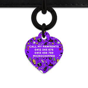 Bailey & Bone Pet Tag Spooky Halloween Pattern Pet Tag