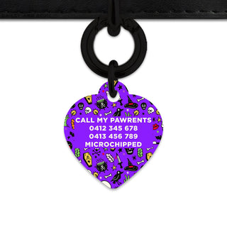Bailey & Bone Pet Tag Spooky Halloween Pattern Pet Tag