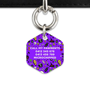 Bailey & Bone Pet Tag Spooky Halloween Pattern Pet Tag